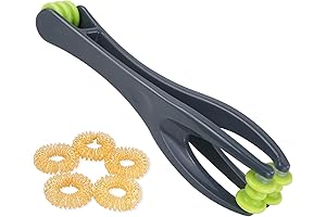 2-in-1 Finger and Hand Massager Roller and 5 Pieces Acupressure Massage Rings...