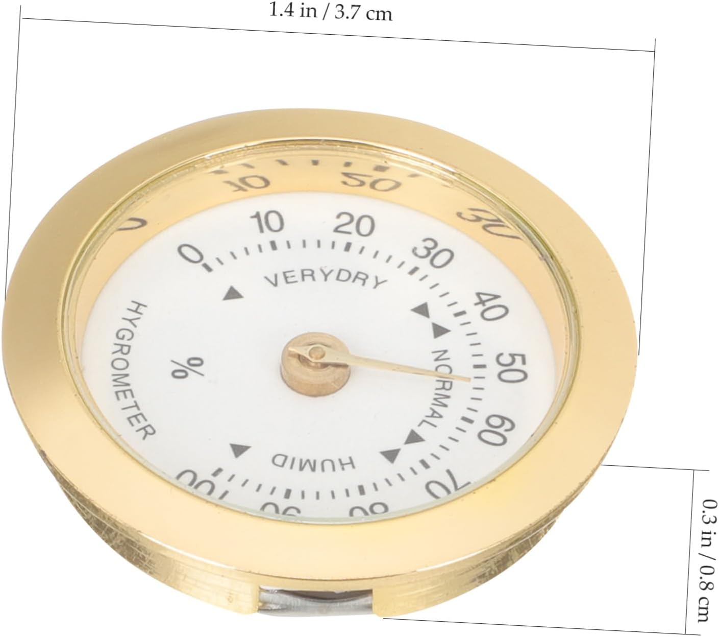 Gatuida Guitar Hygrometer Round Alloy Humidity Gauge Compact Portable for Violin and Indoor Instruments Stable Accurate Sensor for Musical Instrument Care