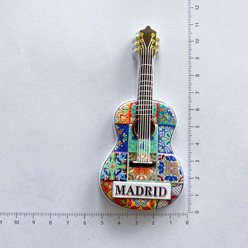 Imán Decorativo de Guitarra Madrid, Mosaico Español miniatura 4