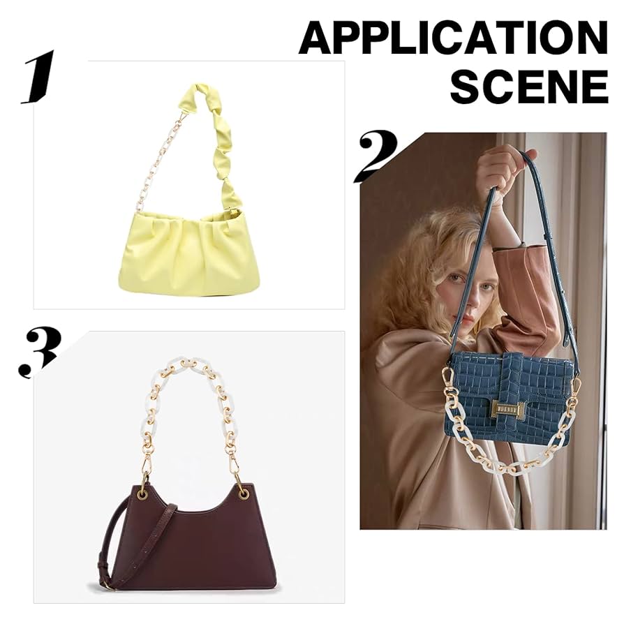 Amazon | WADORN ハンドバッグ持ち手 36CM アクリルチェーン