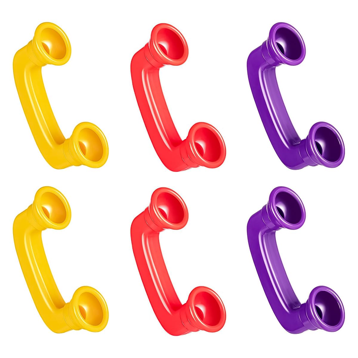 Namvo Lot de 6 téléphones chuchotés, Jeu d'aide à la Lecture et à la prononciation, Jeu d'entraînement auditif, Jeu d'amélioration de la Paraphrase linguistique, écoute de Votre Propre Voix (Roug