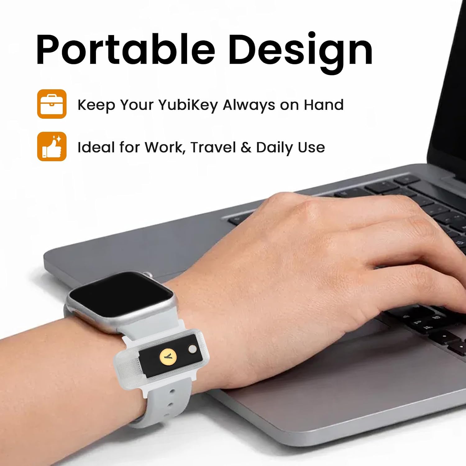 Watchband Holder for YubiKey 5 NFC and 5C NFC, Clear
