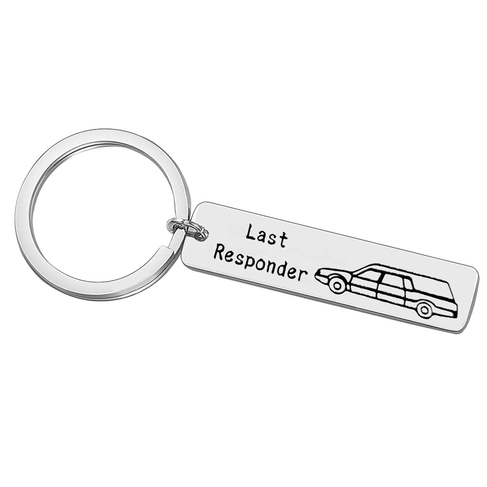 Xiahuyu Funeral Director Keychain Gifts for Women Men Last Responder Keychain Last Mortician Gifts Dark Humor Jewelry Gift for Mortician Friend