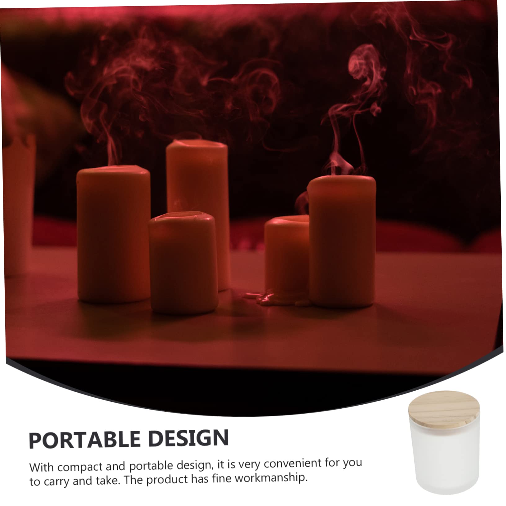 MUCKLILY 2Pcs Candle Holders with Lids Creative Aromatherapy Glass Cups for Home Decor Elegant Candle Containers for DIY for Parties and Weddings