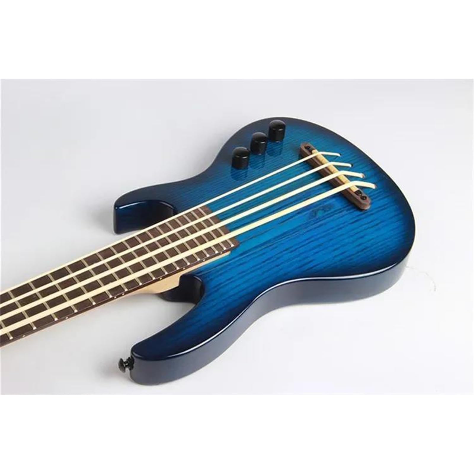 Elektryczna Drewniana Gitara Basowa Ukulele Ukulele Z Gryfem Klonowym Ashtree Bass Ukulele Guitar początkujących ukulele(Blue)