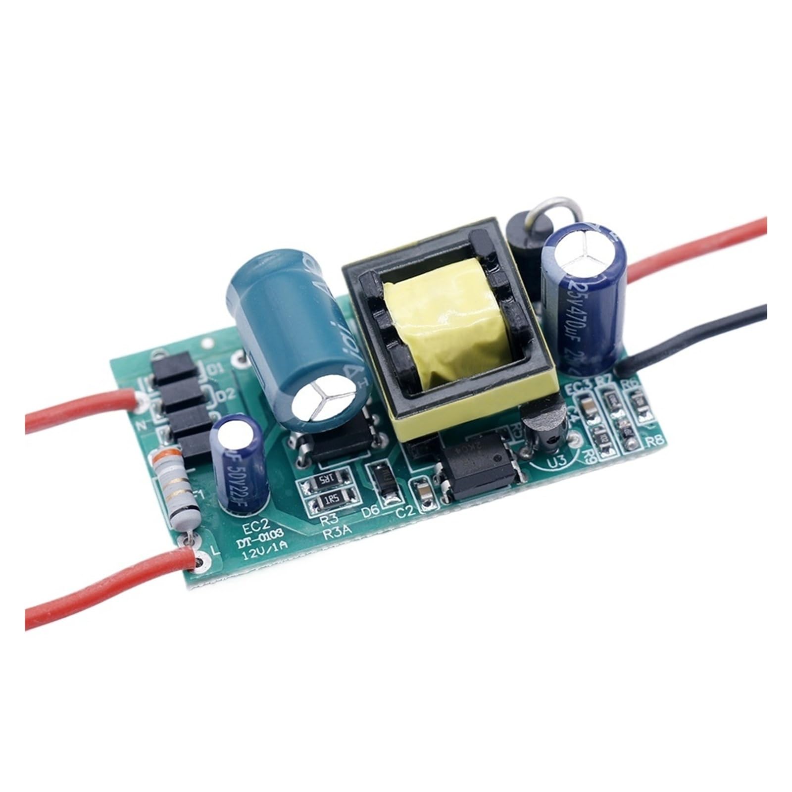 PWANUIGTE LED Driver 220V to 12V 24V Light 6W 12W 24W 36W 60W 84W 100W 120W Power Supply Transformer(12V 1A 12W)