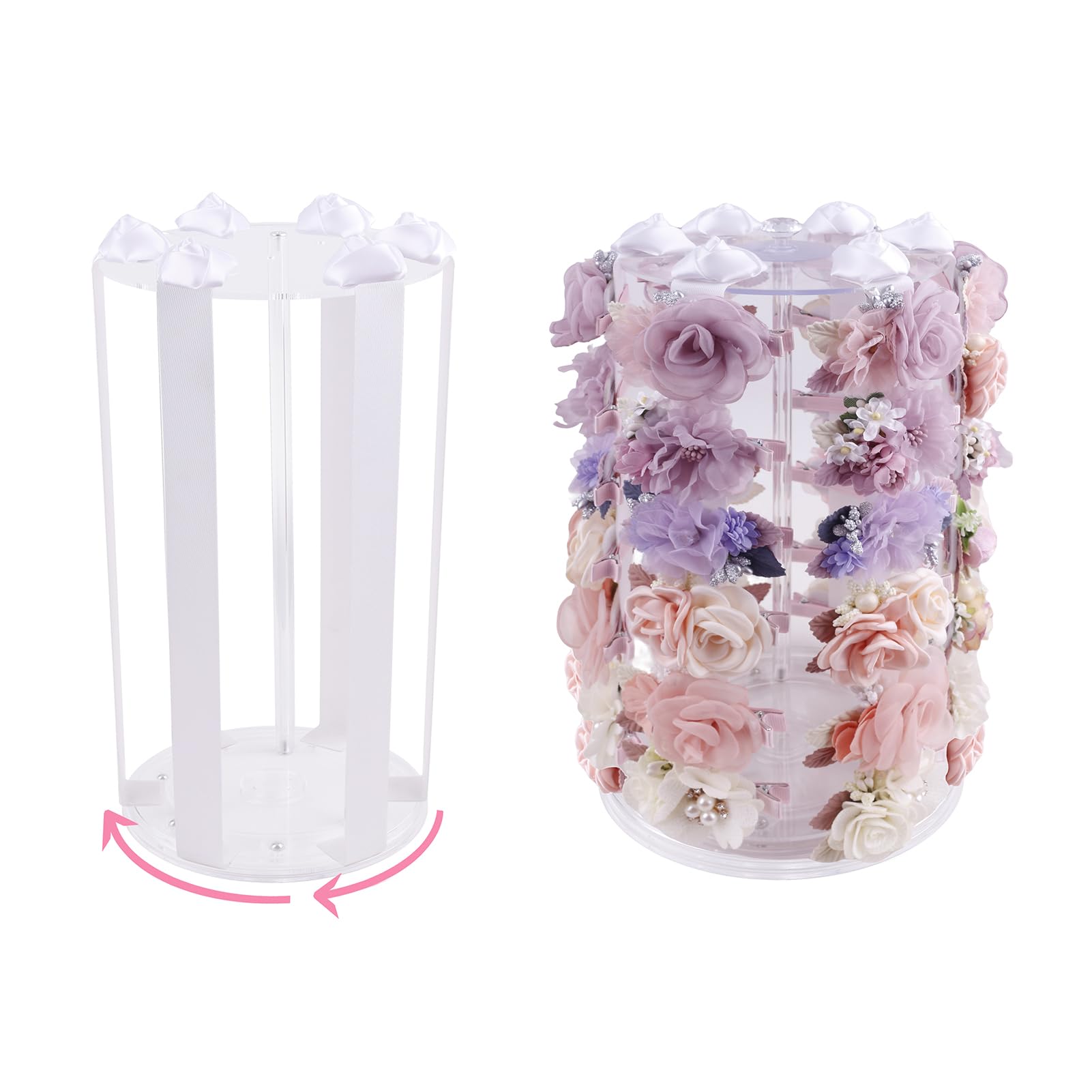 BFNAAgirl Bow Holder Bow Organizer for Girls Baby Hair Clips Storage Stand Hair Accessory Organizer Rack for Baby