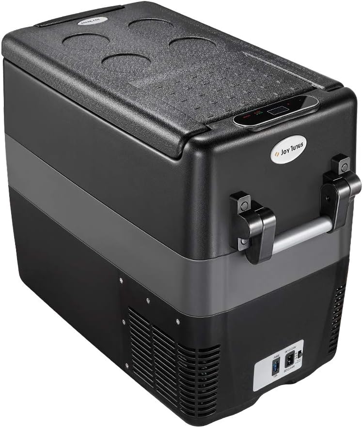 JoyTutus Portable Freezer for Car 53 Quart/50L 12 Volt Refrigerator (-4℉~50℉) Compressor Fridge for Truck Camper, RV Trip, Room, Van, Auto, Outdoor Adventures and Home Use with 12/24V DC 110V AC : Automotive