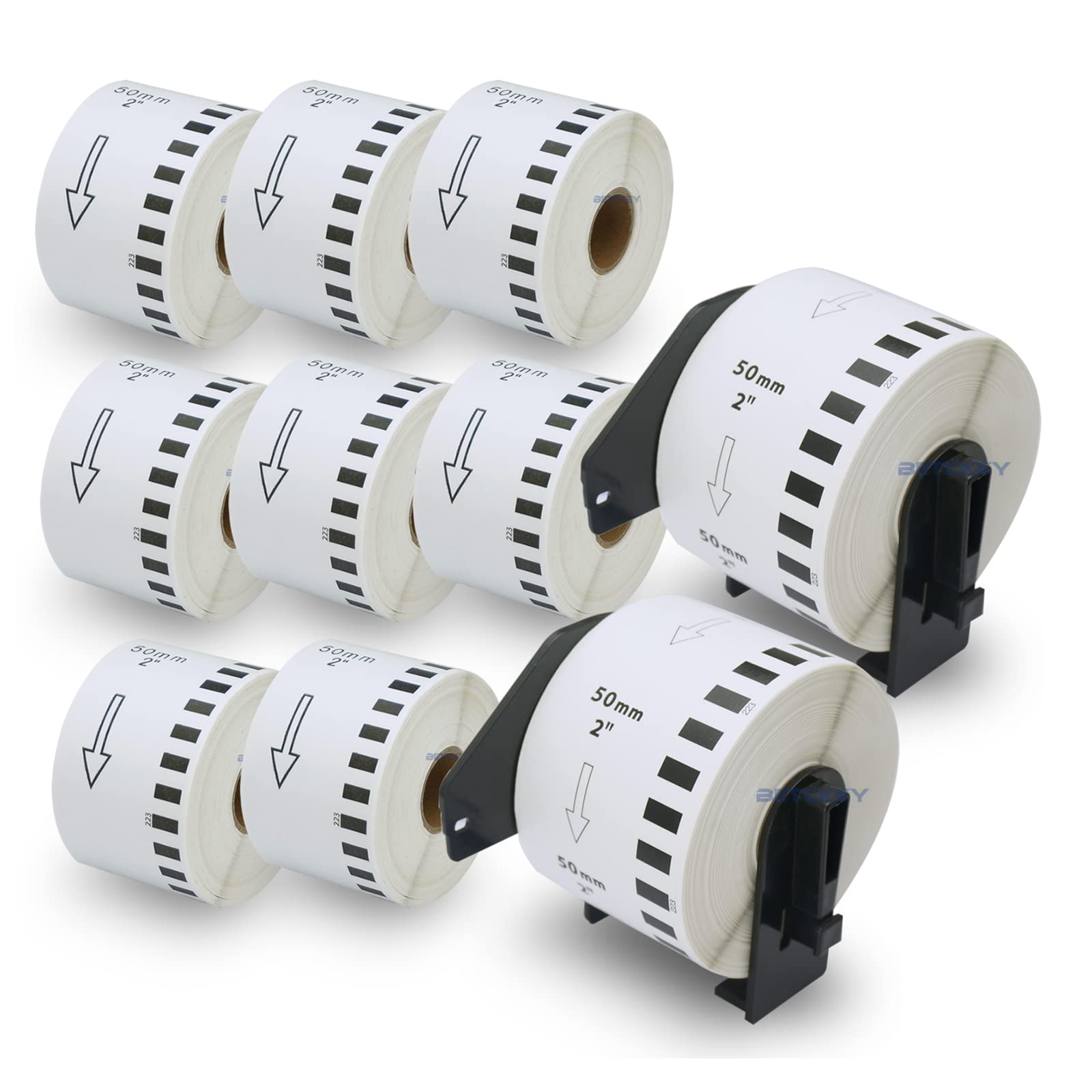 BETCKEY 互換の 長尺紙テープ 感熱紙 Brother用 ブラザー DK-2223 (50mm x 30.48m) 対応機種：感熱ラベルプリンター用 QL-800 QL-820NWB QL-700 QL-550 QL-720NW QL-650TD [10ロール + 2個 セット/]