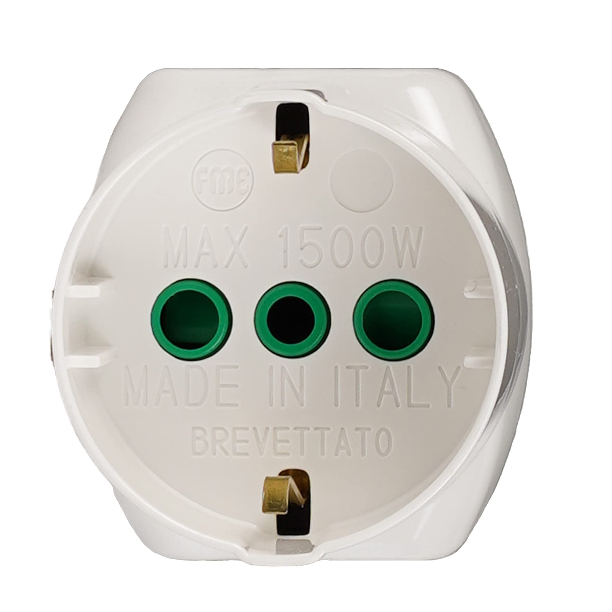 Fanton S.P.A. FANTON 82210-B3- set 3 pz adattatore triplo schuko bipasso da spina piccola 10A a2 prese italiane piccole 1 presa schuko 16A VERTICAL SYSTEM