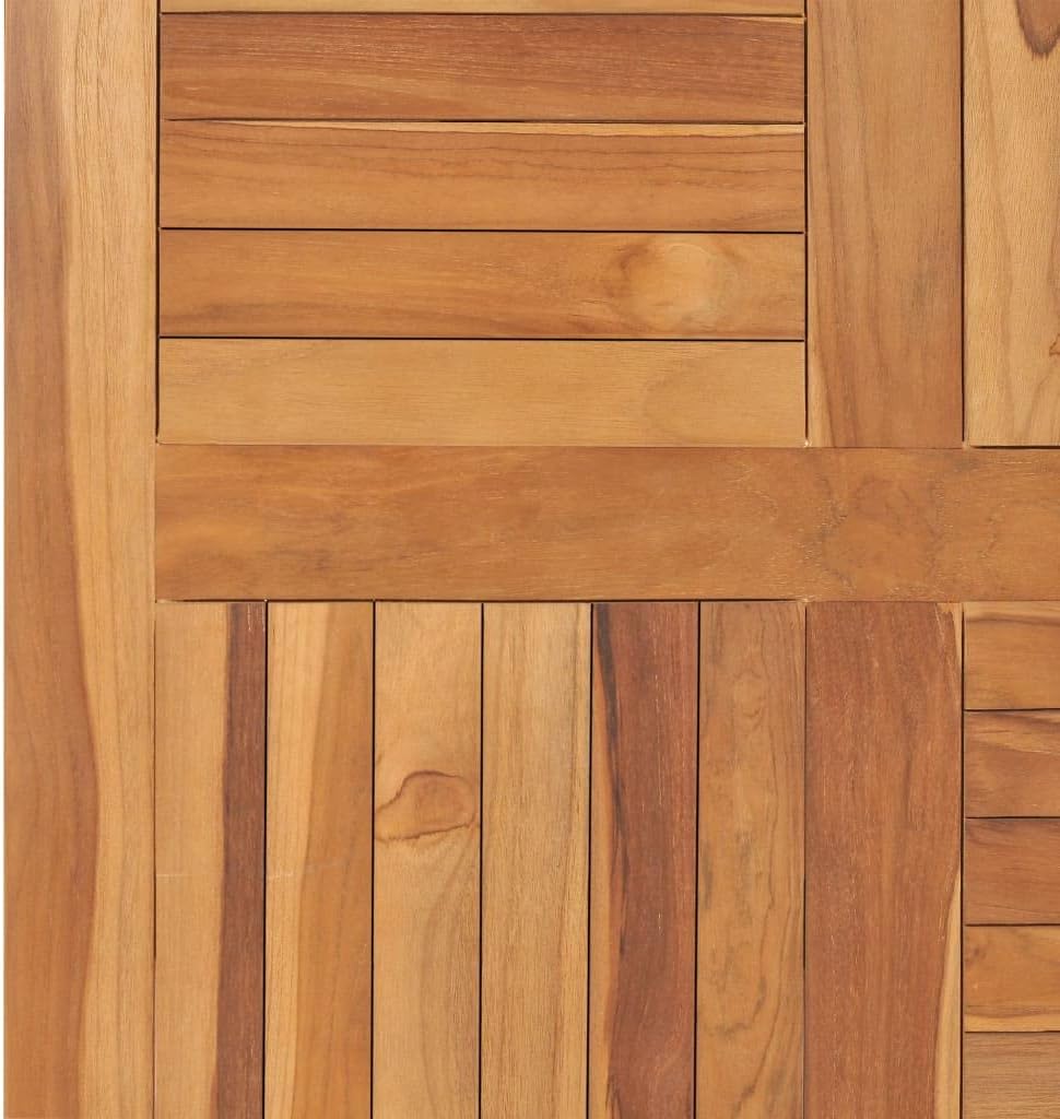 Solid Teak Wood Table Top 31.5x31.5 Inch Square Natural Finish for Outdoor Patio Dining Indoor Coffee Table Rustic Style