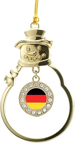 Miniatura 41 de Inspired Silver - Esquema de Virginia Occidental - Adorno de Navidad dorado - Adorno circular para árbol de Navidad con circonita cúbica