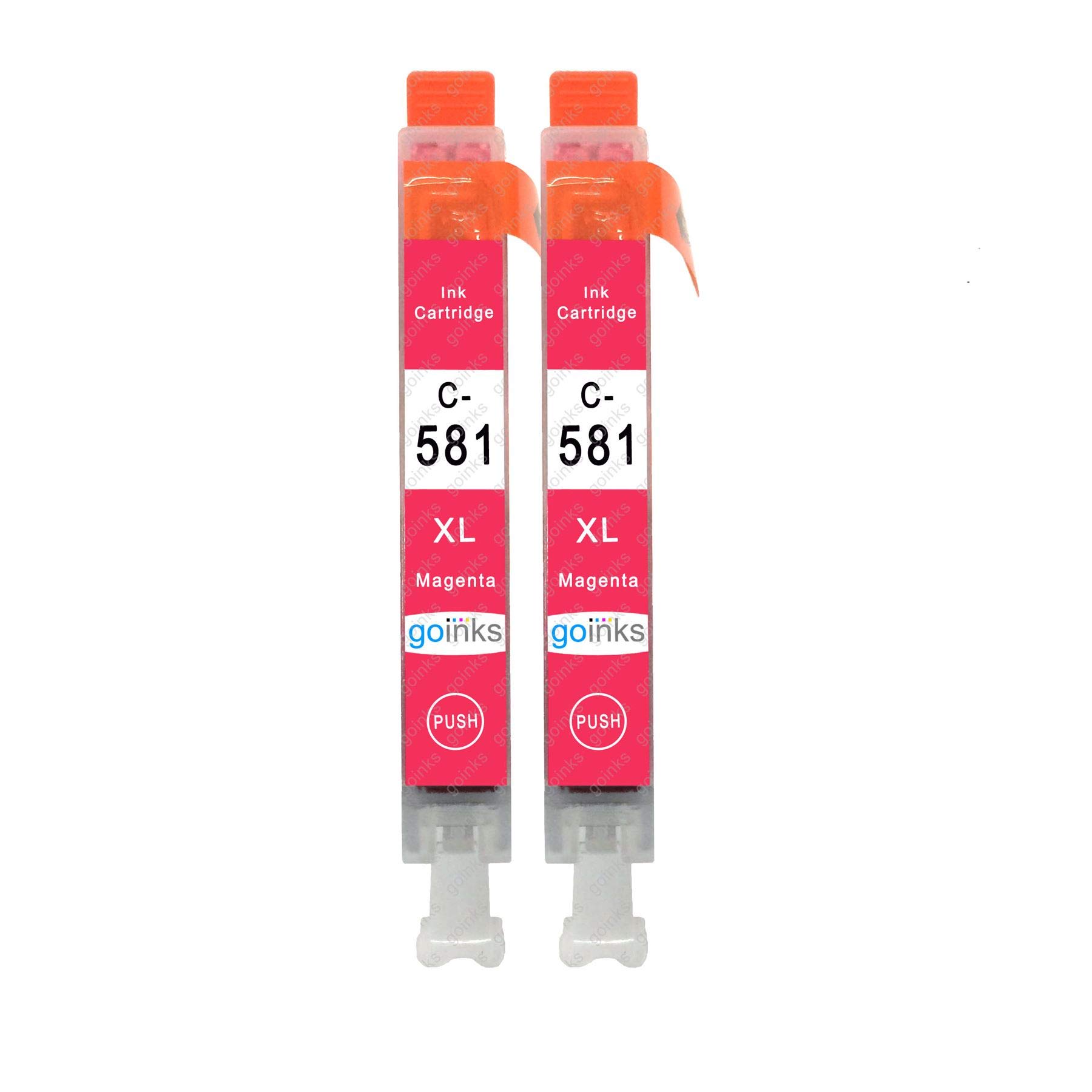 Go Inks2 Magenta Ink Cartridges to replace Canon CLI-581M Compatible/non-OEM for PIXMA Printers, High Capacity