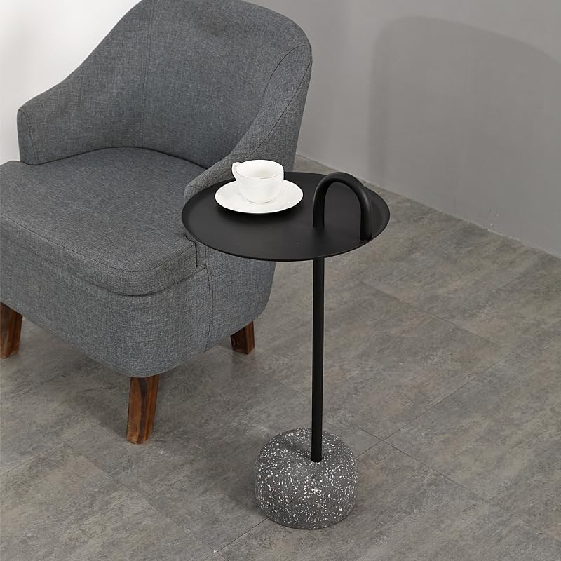 eexbz Sofa Nordic Sofa Side Table Movable Small Apartment Home Living Room Terrazzo Coffee Table Sofas for Living Room