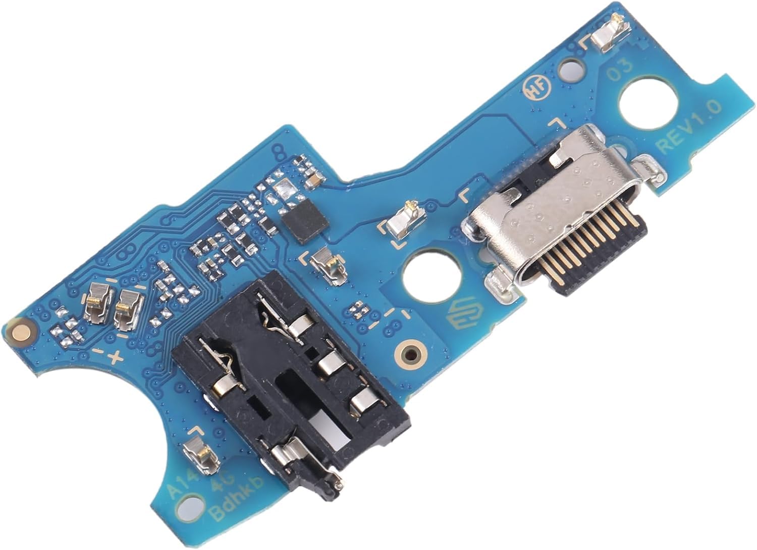 Ricambio Compatibile con Samsung Galaxy A14 4G SM-A145P SM-A145R CIRCUITO MODULO PCB SCHEDA PORTA USB TYPE C CONNETTORE jack DI CARICA RICARICA + MICROFONO CHIAMATE DC BOARD SYNC DATI +IN JACK CUFFIE