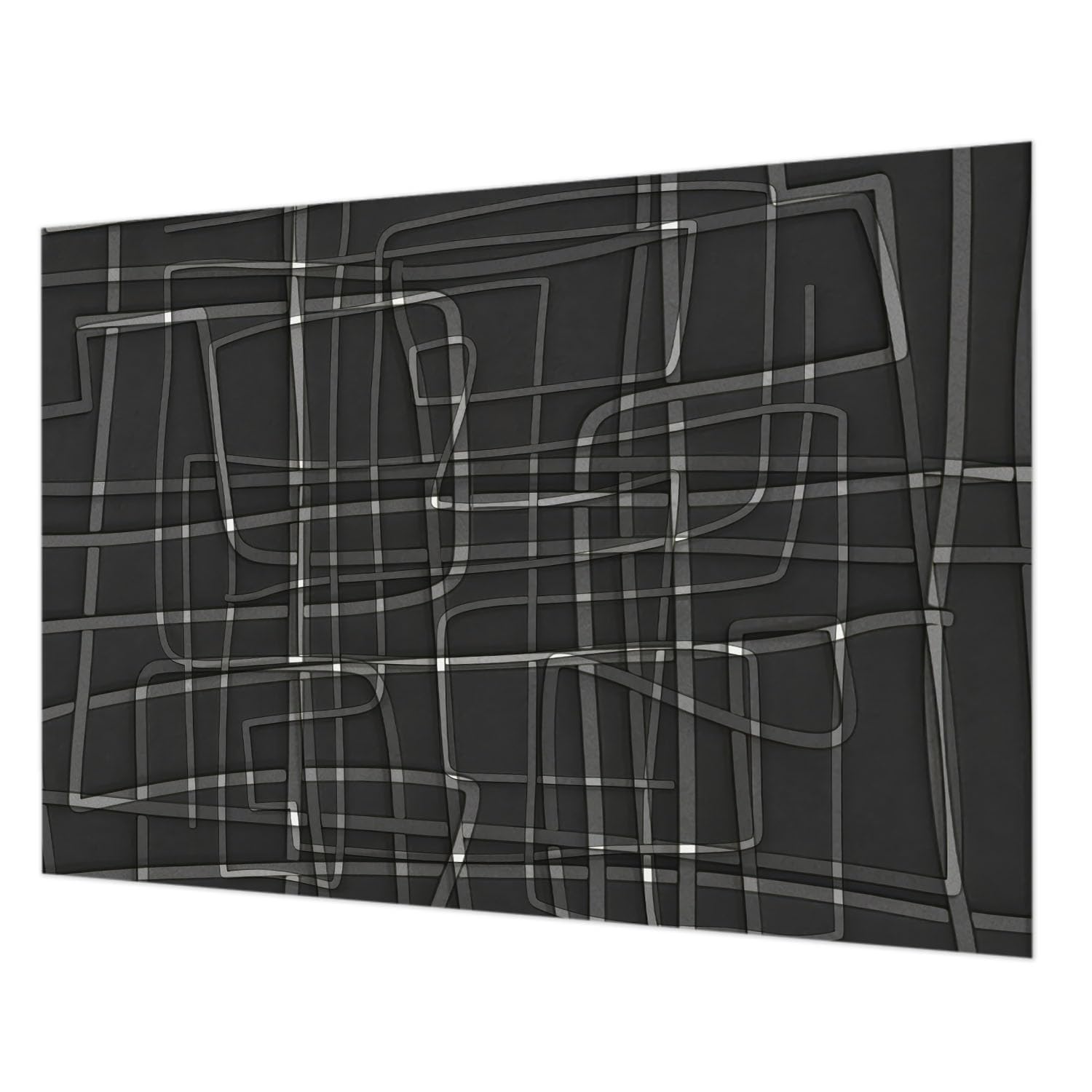 Papier peint intissé 208x146 cm à lignes abstraites avec colle incluse