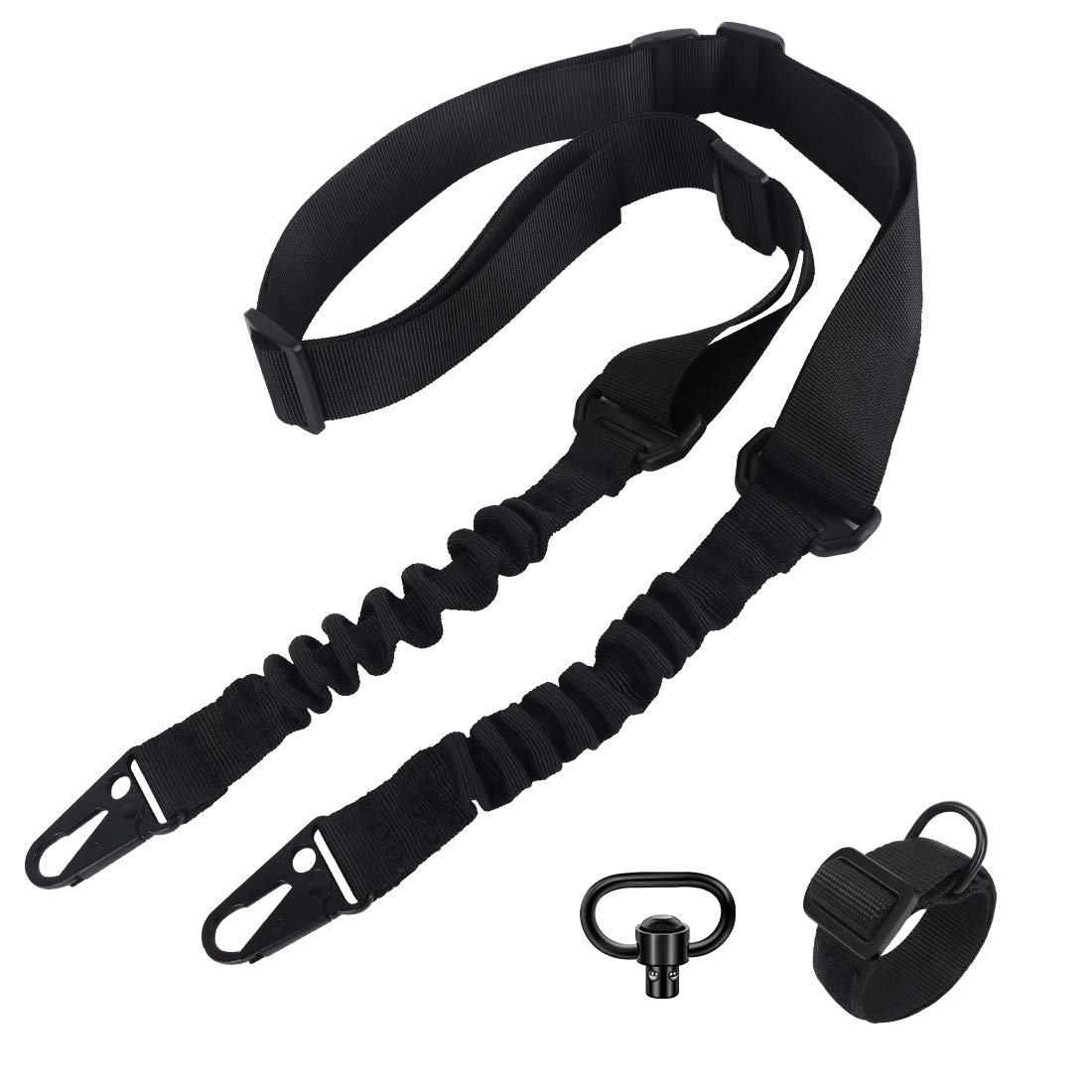 HQDA 2 Point Rifle Sling Quick Adjust with Heavy Duty Push Button QD