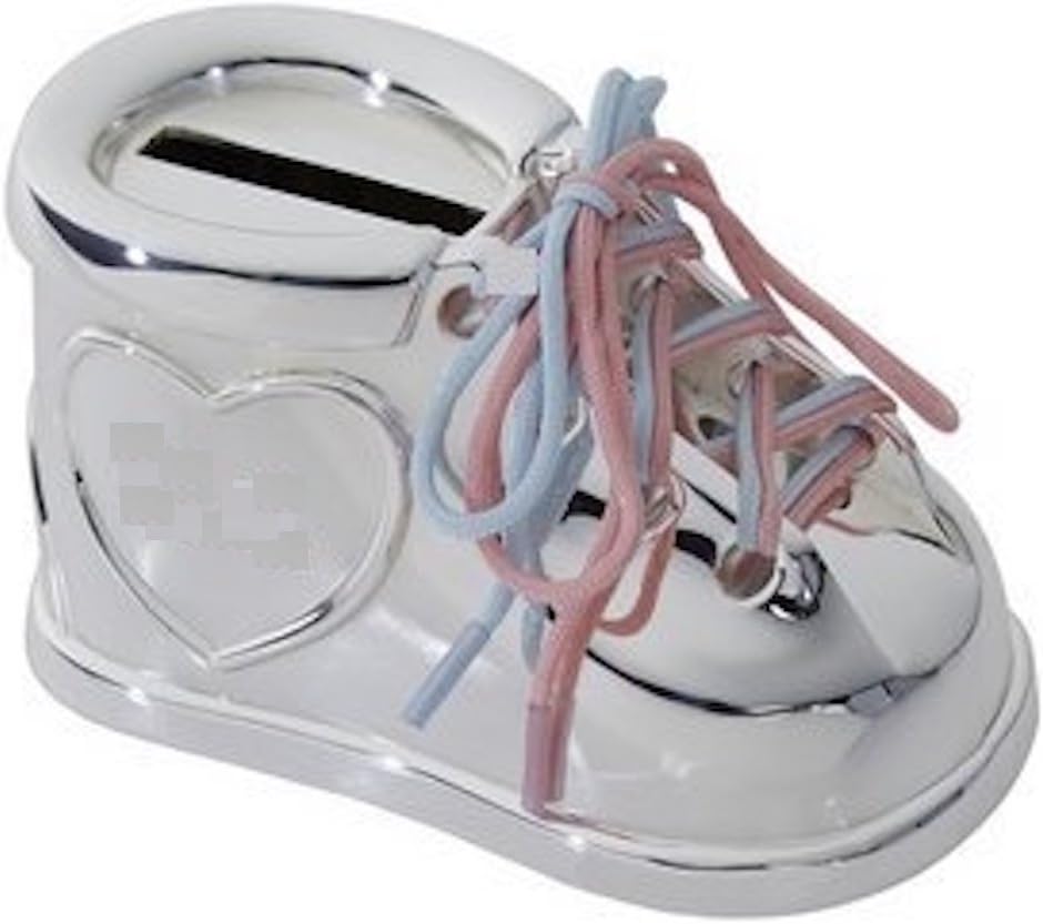 Silver Plated Bootie / Shoe Money Box - New Baby, Christening Boys or Girl Present