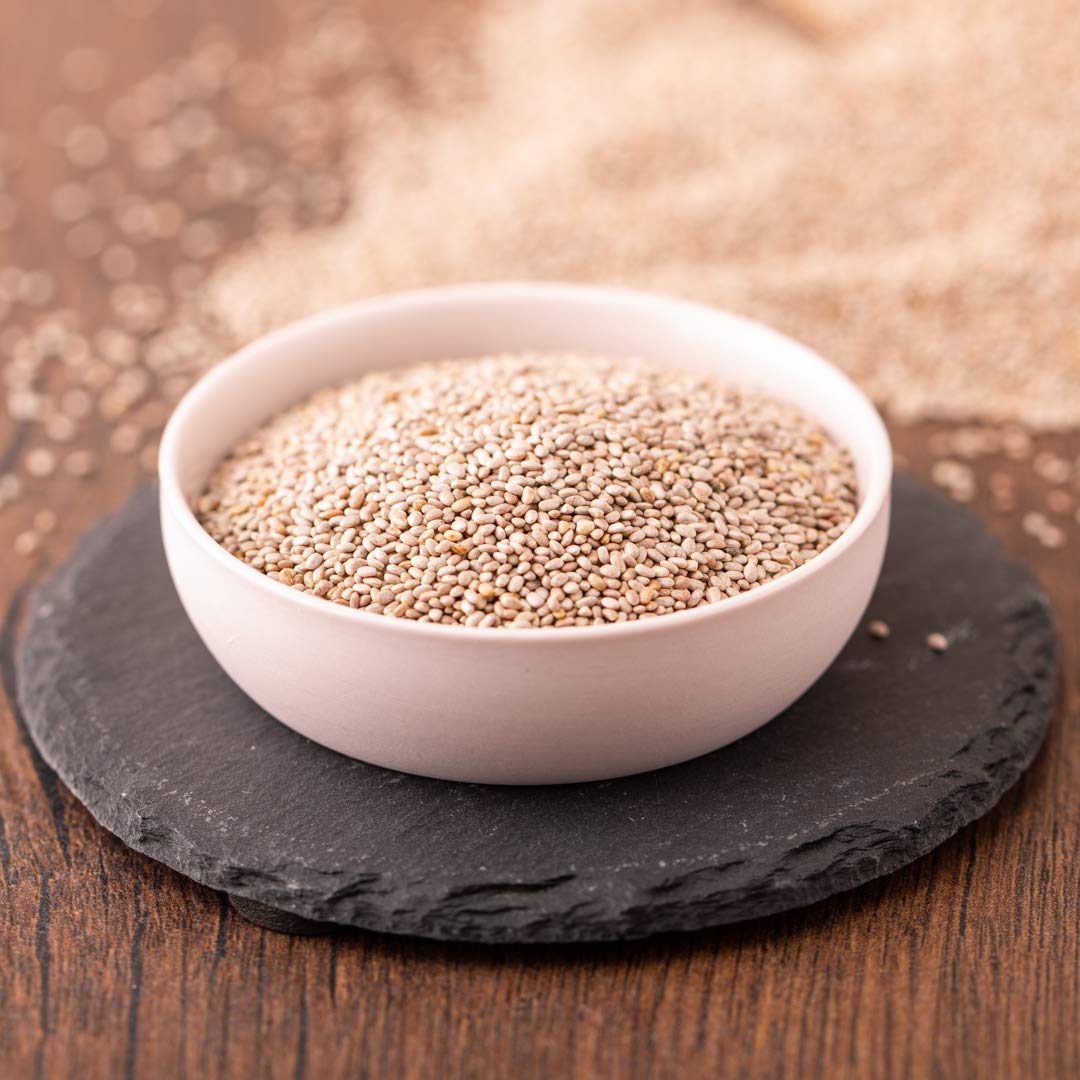süssundclever.de® Bio Chiasamen weiß | 5,0 kg (5 x 1,0 kg) | salvia hispanica | Premium Qualität | plastikfrei und ökologisch-nachhaltig abgepackt