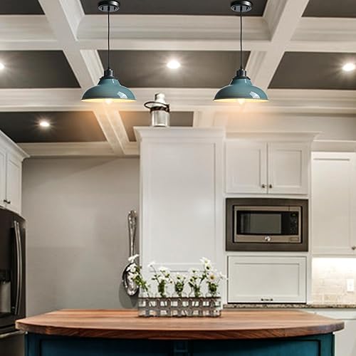 Miniatura 7 de Lámpara colgante moderna para isla de cocina para rincón de pan, bar, comedor, cafetería, azul mar, verde, estilo nórdico