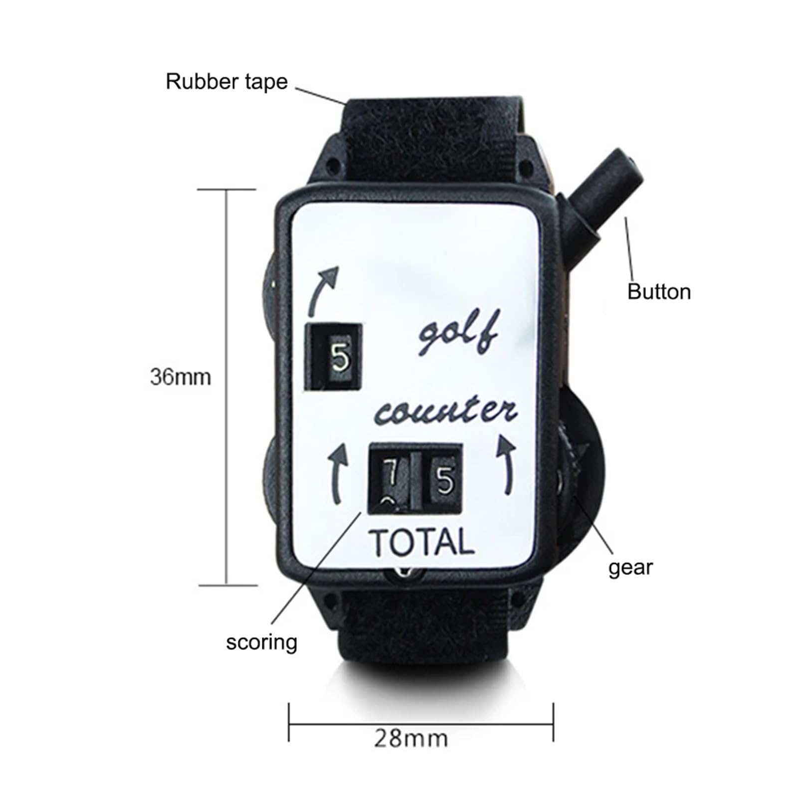 Contador de golpes de golf, 2 unidades, contador de golpes de golf con pulsera, reloj manual de puntuación, mini anotadores portátiles para profesores deportivos