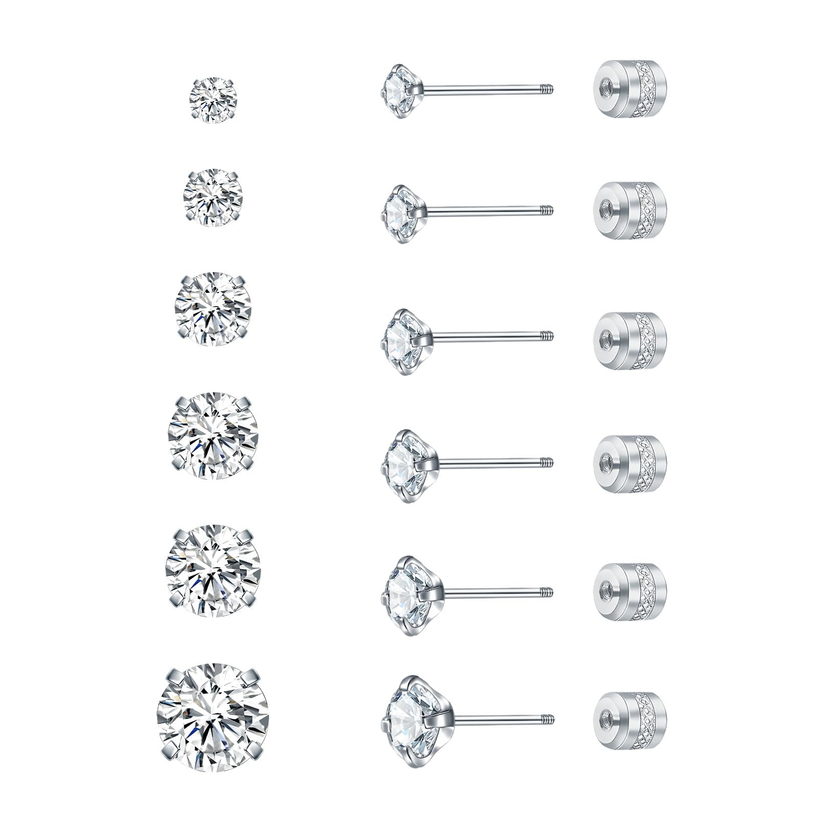 jewellry Cyrkonia hipoalergiczny Stud 20G dla kobiet mężczyzn dziewczyny oświadczenie chrząstka ze stali nierdzewnej Tragus Helix Piercing zestaw biżuterii jewelry