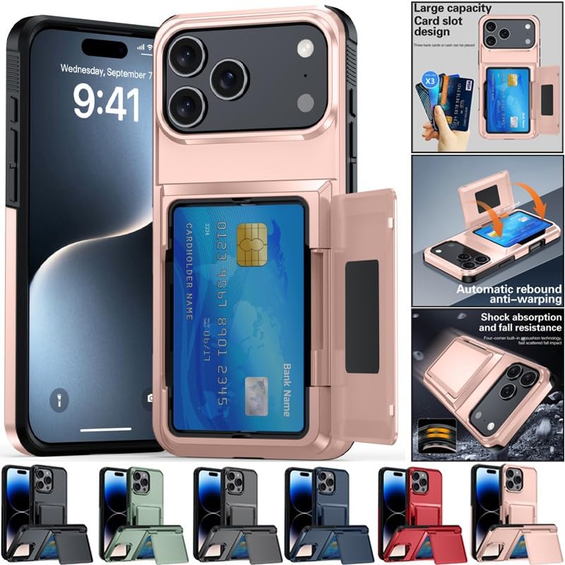 Coque iPhone 12 Pro Max antichoc verte étui rigide porte-cartes