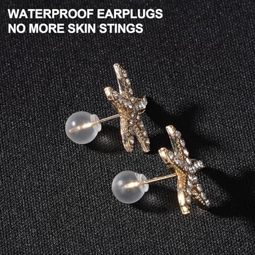 Lyreh 100stk Ohrringverschlüsse Gummi, Bequeme Undurchdringliche Weiche Sicherheitsverschlüsse aus Gummi Klare Rutschfeste Ohrringstopper Sicherer Sitz für Ohrstecker Creolen Piercings