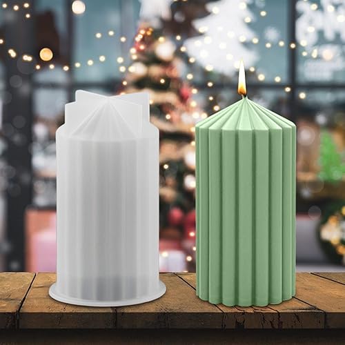 Miniatura 4 de Moldes largos de silicona trenzada para hacer velas, moldes de velas de pilar cónico para aromaterapia, fabricación de cera y jabón, suministros de