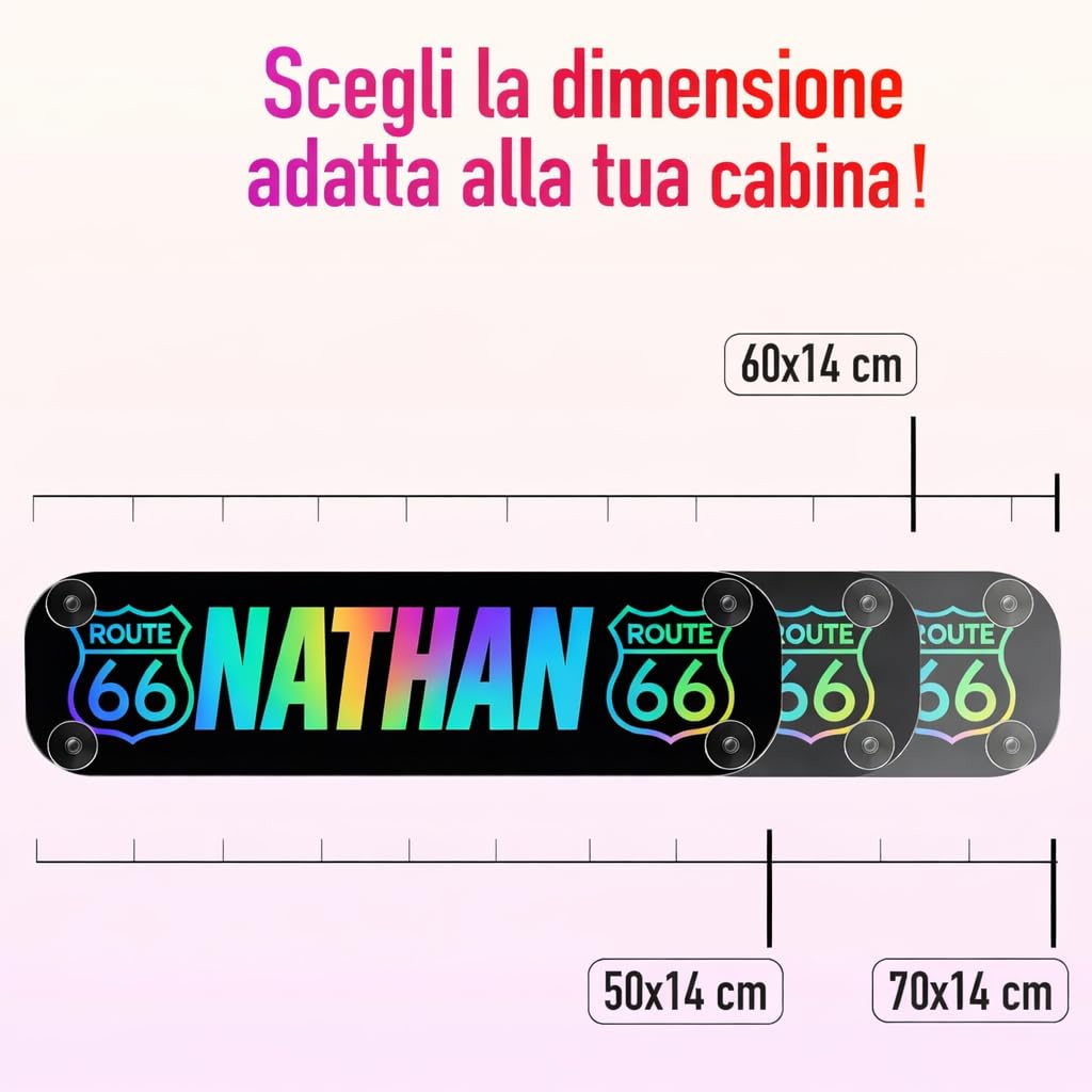 Targa luminosa camion personalizzata 60 x 14cm STICK OLIVIER® illuminazione LED RGBW atmosfera musicale 5V 12V 24V USB targa camionista personalizzata [ Insegna luminosa personalizzabile ]