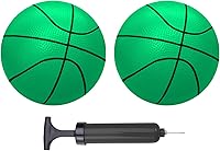 Vista 7 de ABAJI Mini pelotas de baloncesto amarillas, paquete de 2 unidades de 5 pulgadas con aguja de inflado, material duradero para mini aro de 3 años