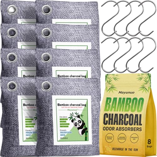 Activated Charcoal Odor Absorber - 8 Pack