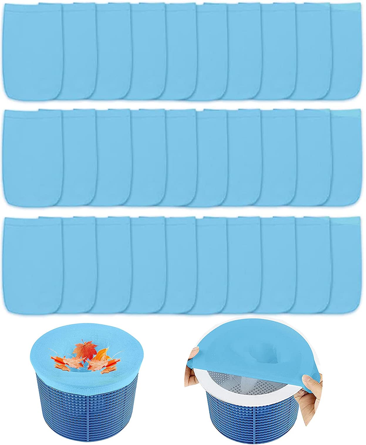 20 Stück Pool Skimmer Socken – Wiederverwendbare Filtersocken Für Poolskimmer, Hält Blätter & Schmutz Fern