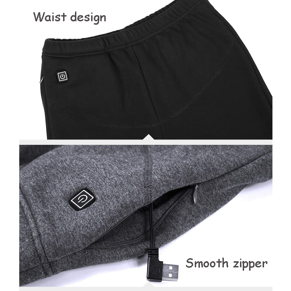 LANGWEI Leggings da Donna Pantaloni Riscaldati USB Intimo Termico Elettrico Intimo Termico Pantalone in Pile