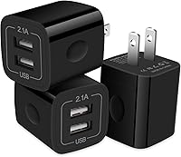 Vista 1 de Enchufes USB Adaptador de corriente de pared Dual USB Enchufe Eléctrico Cubo de Carga Compatible iPhone 16e 15 Pro Max 14 13 12 SE 11 8, Samsung
