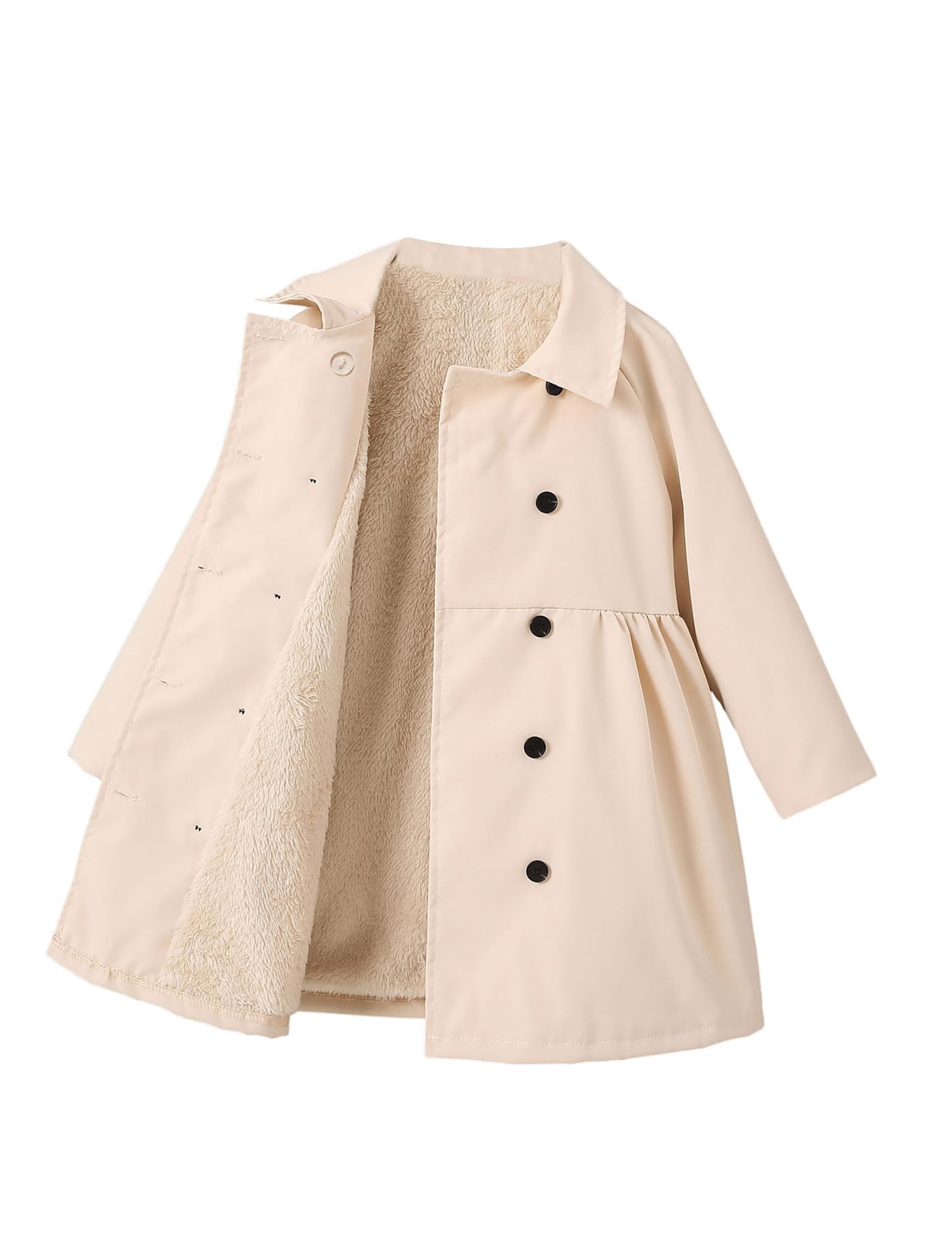 SOLY HUX Toddler Girl's Double Breasted Long Sleeve Trench Coat Outwear