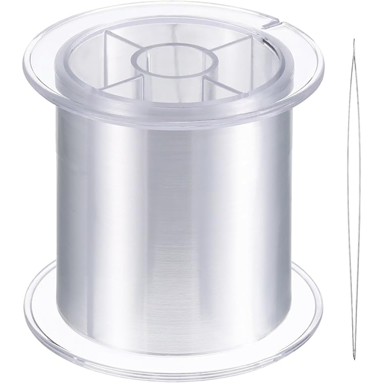 Blulu Clear 500 Meter String Nylon Invisible Thread For Hanging Ornaments And Sew Hobby Strong And Invisible Beading Thread With Bead Needle