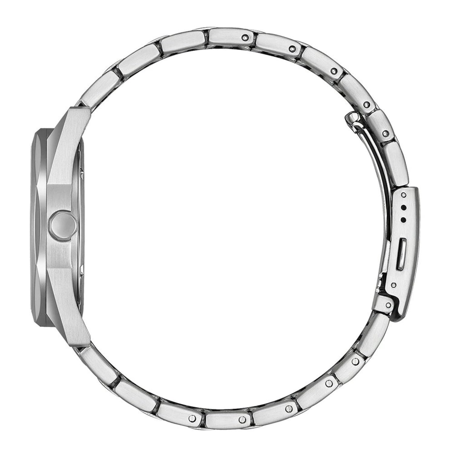 Citizen Eco-Drive Herrenuhr Edelstahl, Grün, 38 mm, BM7620-83Y | Analog Quartz | Kristallglas | 10 bar Wasserdicht | 180 Tage Gangreserve | Datum | Edelstahlband