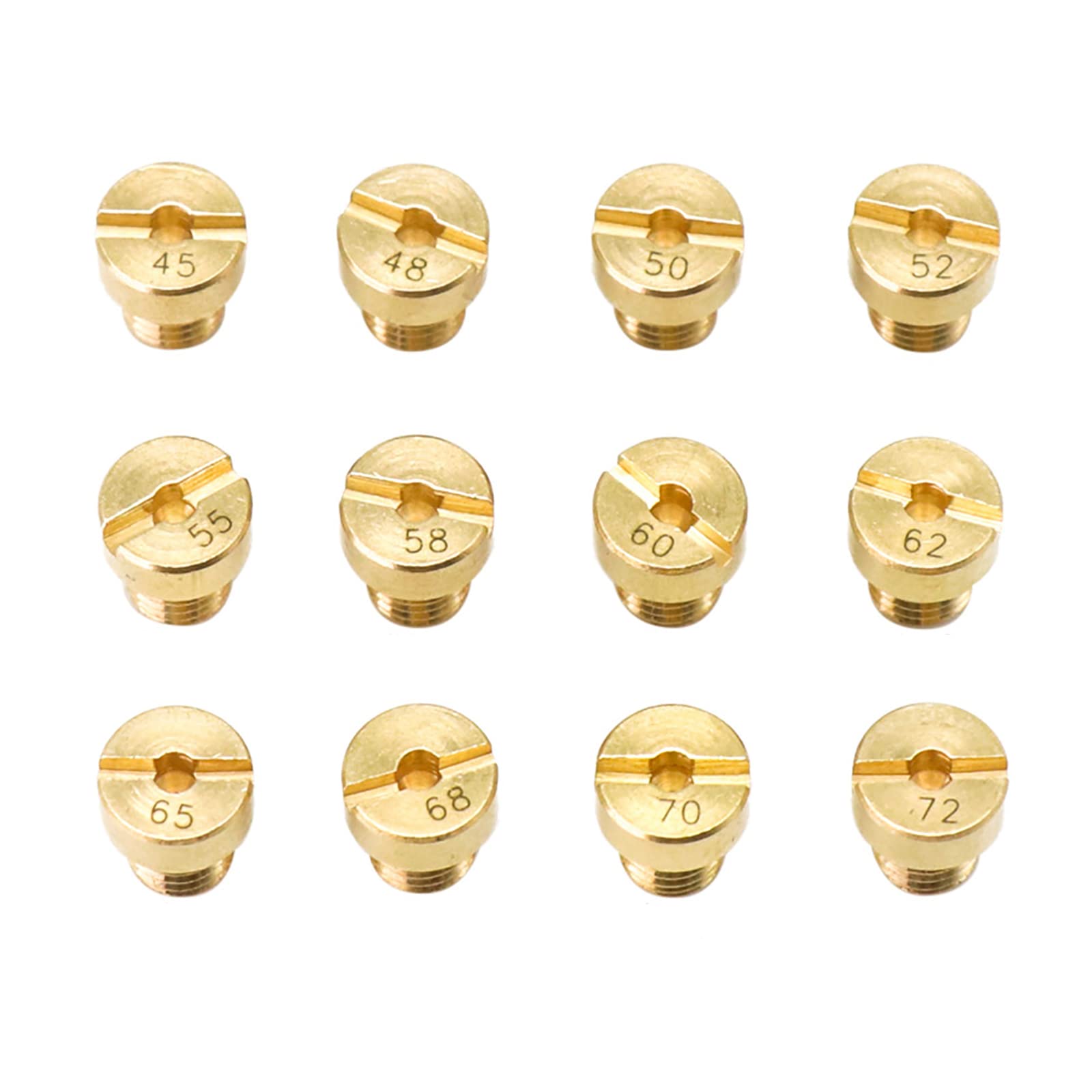 (12 Pieces Per Pack) 5mm Carburetor Jets for Mikuni Vm22 Vm24 Vm26 125 150 Main Jets (A Set)