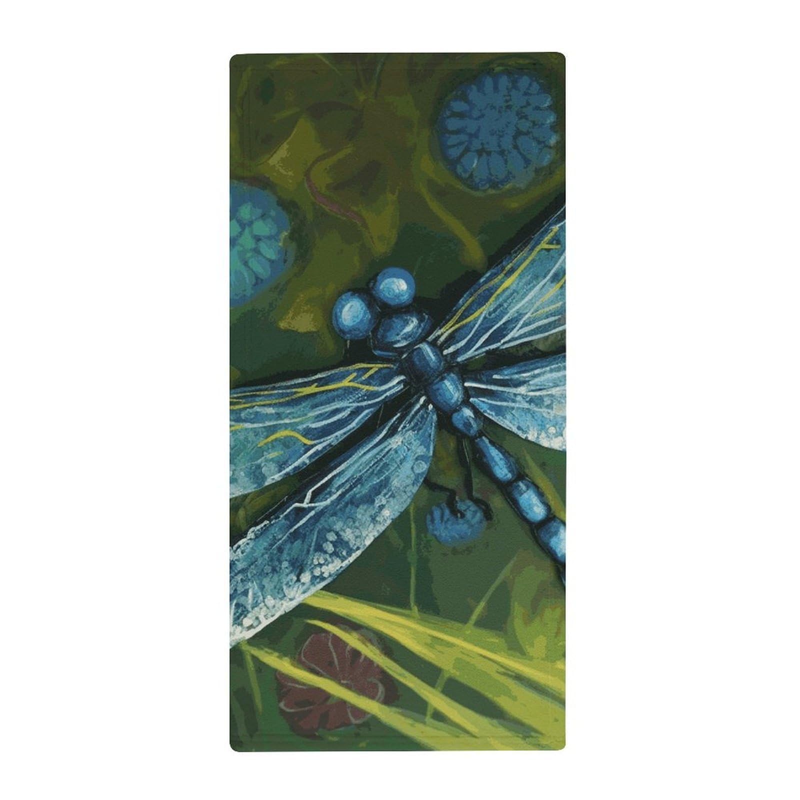 JTREHY Hand Painted Blue Dragonfly Towel Soft Lightweight Microfiber Towel Highly Absorbent Quick Drying Towels Male and Female Premium Quality Perfect for Daily Use