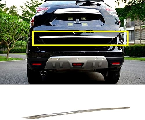Accesorios exteriores de acero inoxidable trasero trasero trasero puerta decoración cubierta 1 unids para Nissan Rogue X-Trail 2014-2018