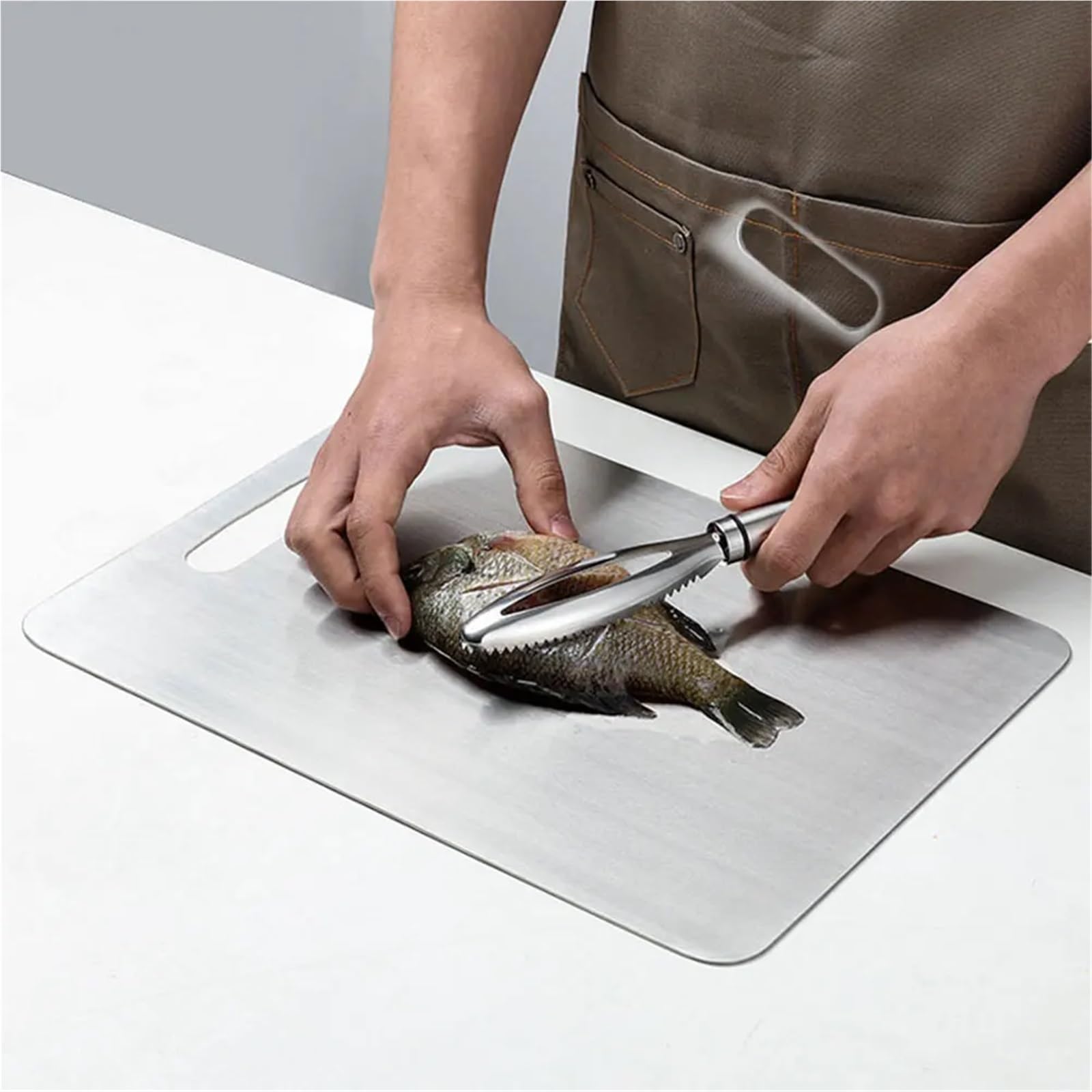 Planche a Decouper Inox Pâte à pétrir double face en acier inoxydable