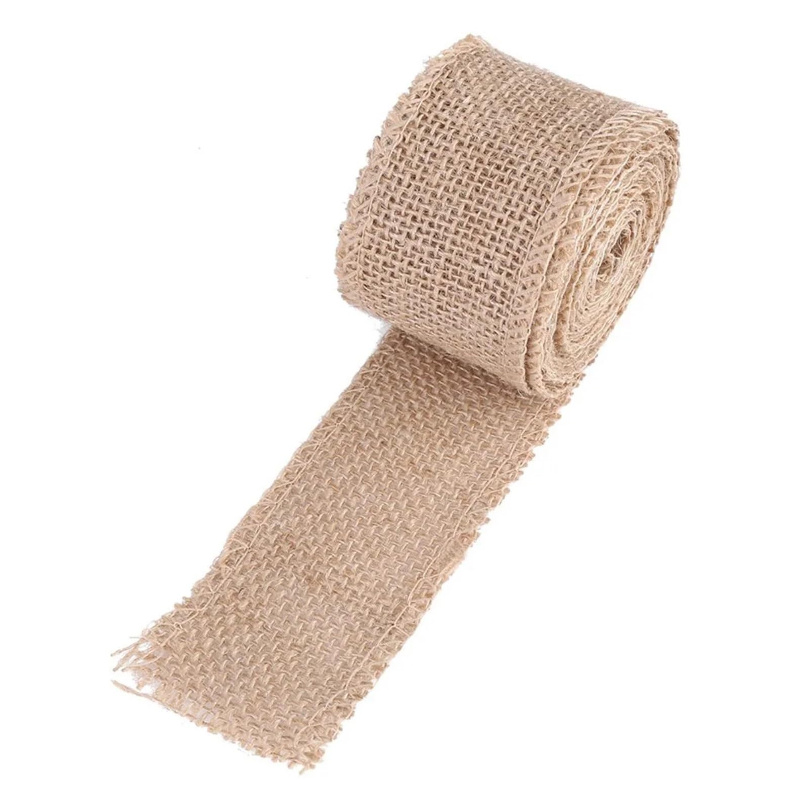 Goxqit One Color 3 Pcs Webbing Yellow Burlap Roll, Meter Jute Hessian Fabric Home Decor For Arts Crafts(15 * 100Cm)