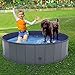Niubya Foldable Dog Pool, Collapsible Hard Plastic Dog Swimming Pool, Portable Bath Tub for Pets Dogs and Cats, Pet Wading Pool for Indoor and Outdoor, 48 x 12 Inches