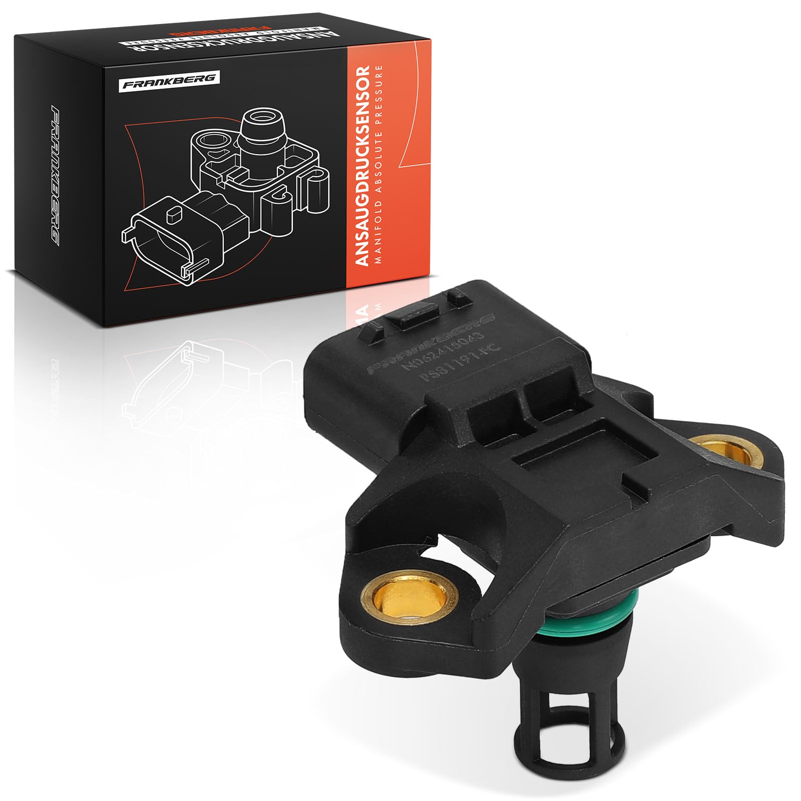Frankberg Capteur de pression du collecteur d'admission, 4 broches, | Compatible avec: Corsa D S07, Astra H A04, Astra J Berline, Caravane Astra Classic A04, Astra H GTC A04