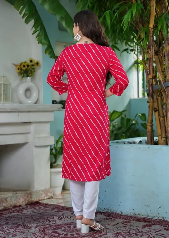 Image of Womens Rayon Printed Staight fir embrodiered Kurta for Women
