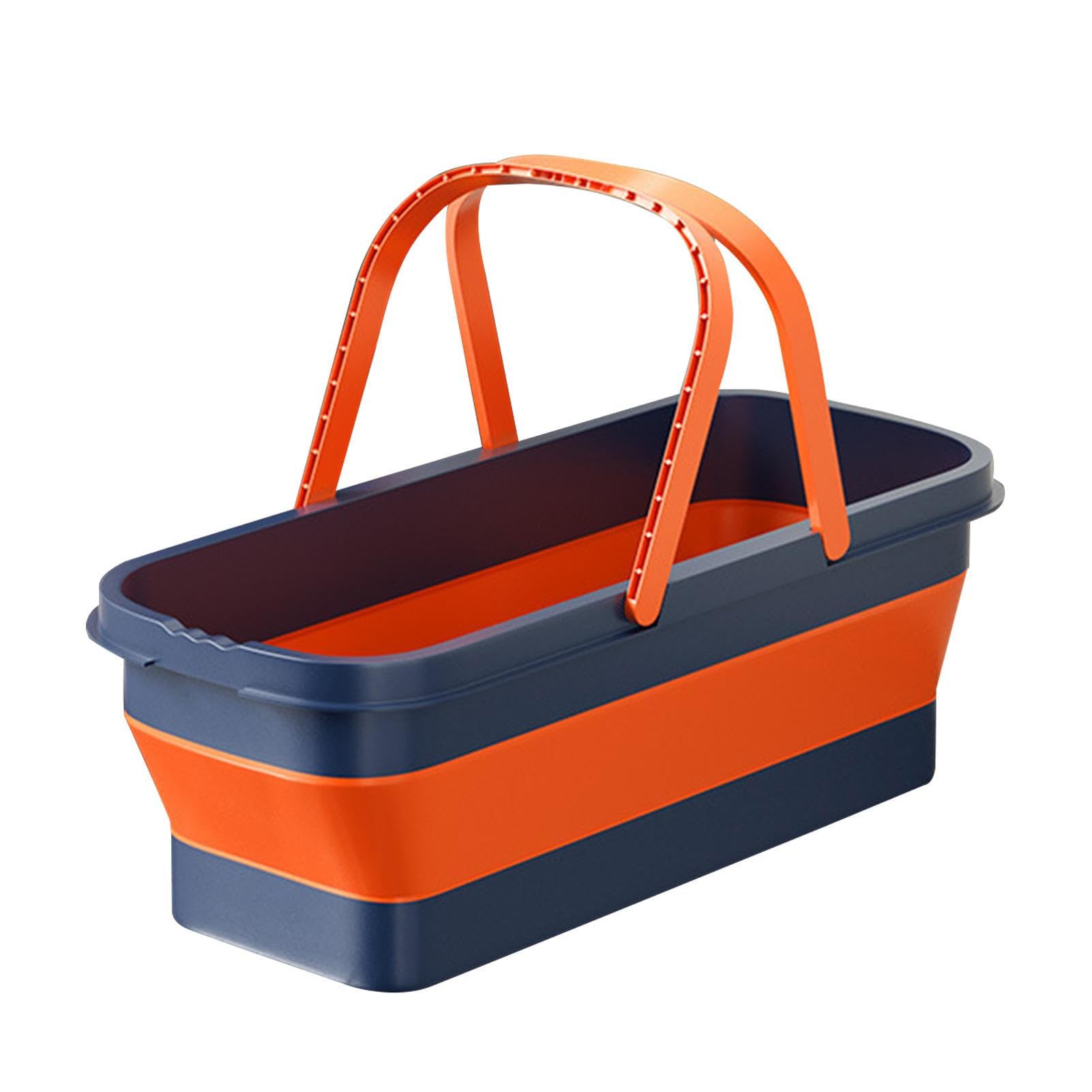 Cubo Plegable Multiuso, bañera Plegable, Lavabo portátil con Rueda | de bañera de, cestas Plegables portátiles al Aire Libre para Picnic, Senderismo, mochileros, Camping,