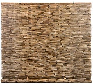 Radiance Cord Free, Roll-up Reed Shade, Cocoa, 72