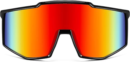 Miniatura 5 de FEISEDY Gafas de sol deportivas de ciclismo con visera de los años 80 para hombres y mujeres, gafas de sol de béisbol con espejo B0061