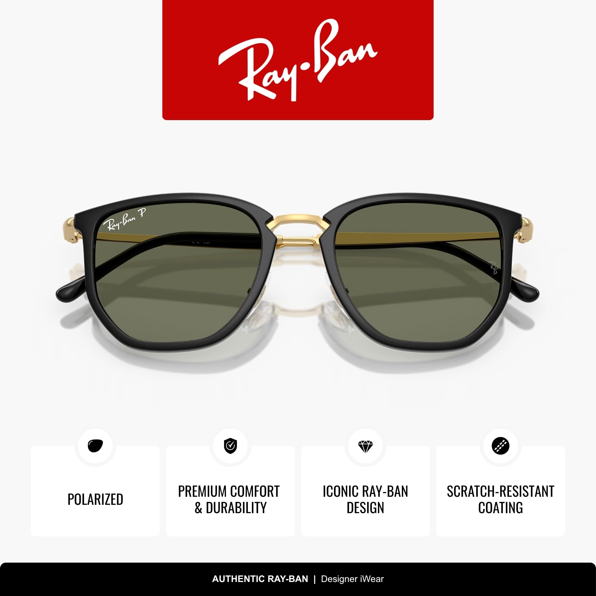 Ray-Ban Sunglasses, Occhiali Unisex-Adulto